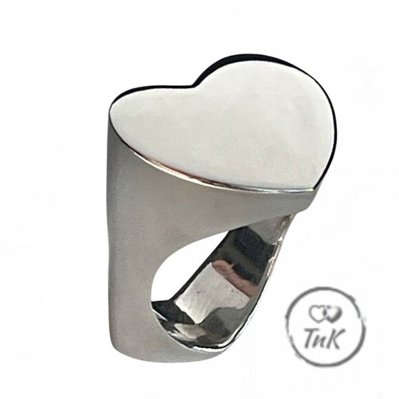 Like New Tiffany & Co Paloma Picasso Double Modern Heart Ring - Silver - sz 7 - Picture 14 of 15